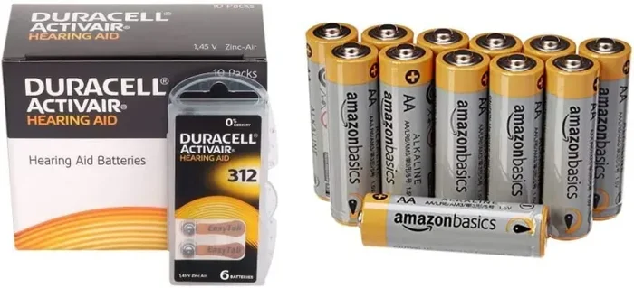 Duracell Easytab/Activair tipo 312 per apparecchi acustici Zinc Air P312 PR41 ZL3, confezione da 60