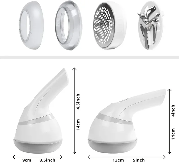 Duronic FS16USB Levapelucchi Elettrico Ricaricabile Portatile – Maniglia Girevole – Borsetta Trasporto – Adatto per Tutti i Tessuti – con o Senza Filo – Guida Protezione Capi – Lana, Cashmere, Cotone - immagine 2