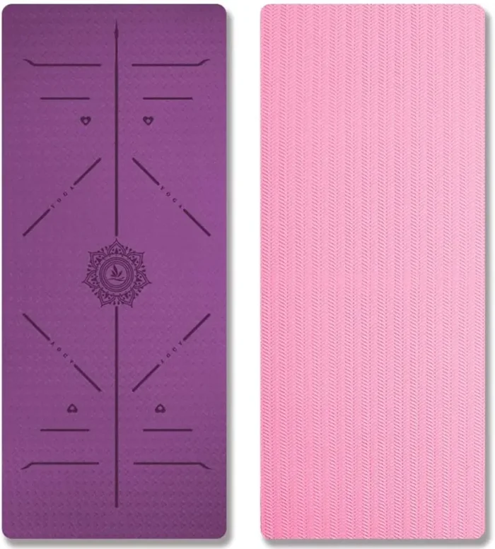 Dustgo FP-TECH Tappetino Yoga da 183cmx63cmx6mm Palestra Fitness Viola-rosa
