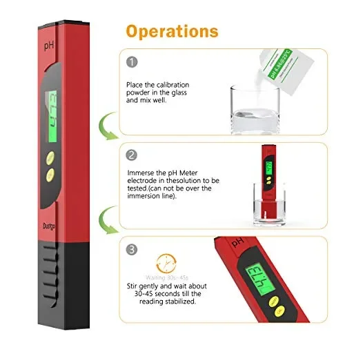 Dustgo Tester PH/TDS&EC 4 in 1 Set Misuratore Digitale della qualità… - immagine 3