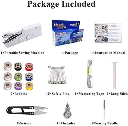 DUTISON Mini Macchina da Cucire Portatile Handheld Cordless Strumento di… - immagine 2