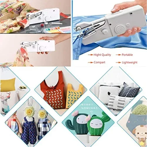 DUTISON Mini Macchina da Cucire Portatile Handheld Cordless Strumento di… - immagine 3