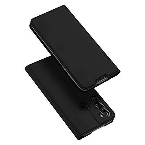 DUX DUCIS Cover Xiaomi Redmi Note 8T, Flip Caso Custodia Pelle PU con Nero