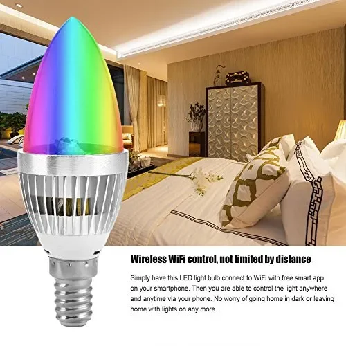 E14/E12 Lampadina LED 3W RGB 16 Colori Cambiano Candela Luci Luce con E14 Fornitura - immagine 3