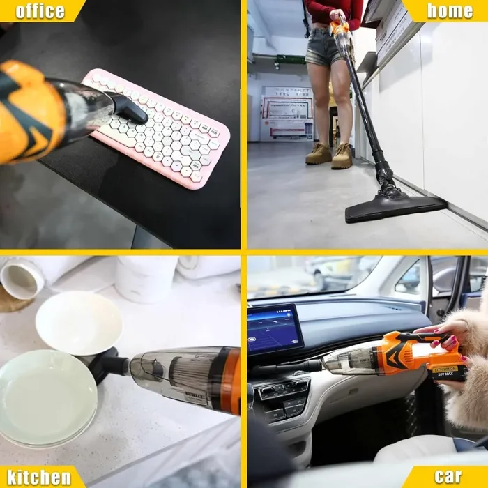 EagerMinds Potente aspirapolvere a mano senza fili per Makita 18 V Batteria, 10000Pa, aspirapolvere da tavolo con filtro HEPA lavabile, per peli di animali, cucina, ufficio, auto, casa (senza - immagine 3