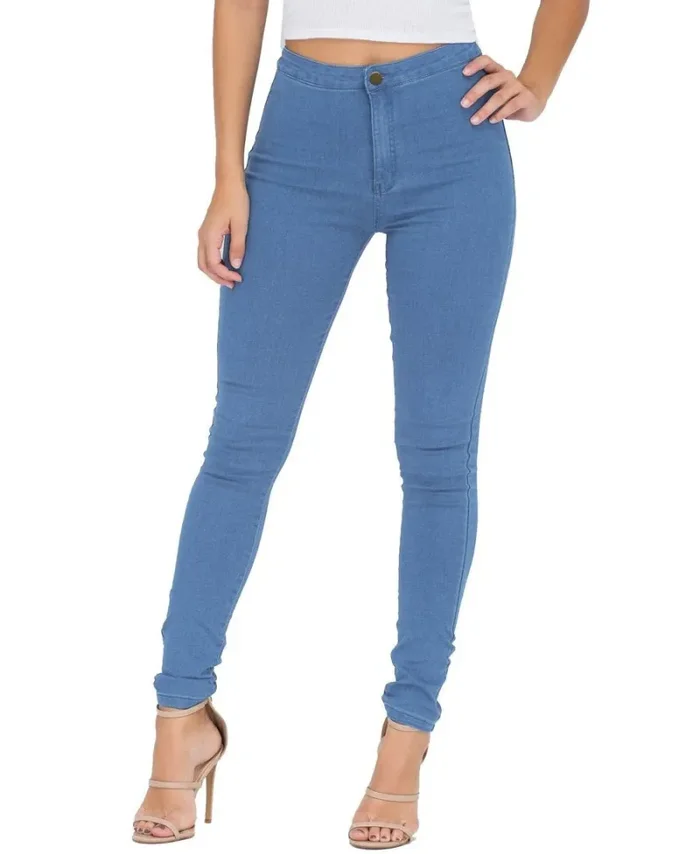 EASTDAMO Pantaloni attillati con elastico e vita alta per donna Piccolo Nero Saldi - immagine 2