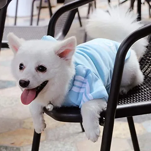 Eastlion Adidog, maglioncino per cucciolo di cane a maniche corte, M, Blau Vendita online - immagine 3