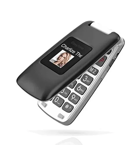 Easyfone Prime A1 3G Telefono Cellulare a Conchiglia per Anziani, Nero - immagine 2