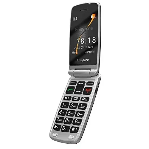 Easyfone Prime A1 3G Telefono Cellulare a Conchiglia per Anziani, Nero - immagine 3
