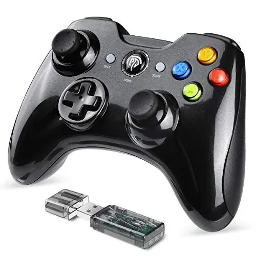 EasySMX Joystick, Controller Wireless, KC-8236 Gamepad Wireless 2.4G, Black