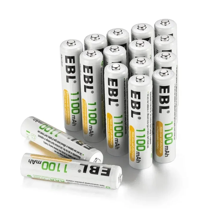 EBL AAA Batterie Ricaricabili ad Alta Capacità da 1100mAh x 16, AAA*16
