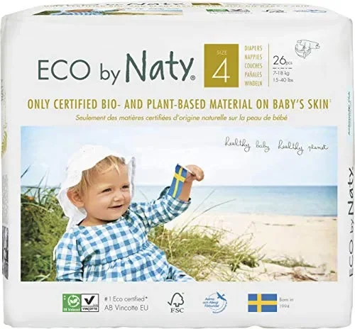 Eco by Naty, Taglia 4, 156 pannolini, 7-18kg, 4 (156 pannolini)