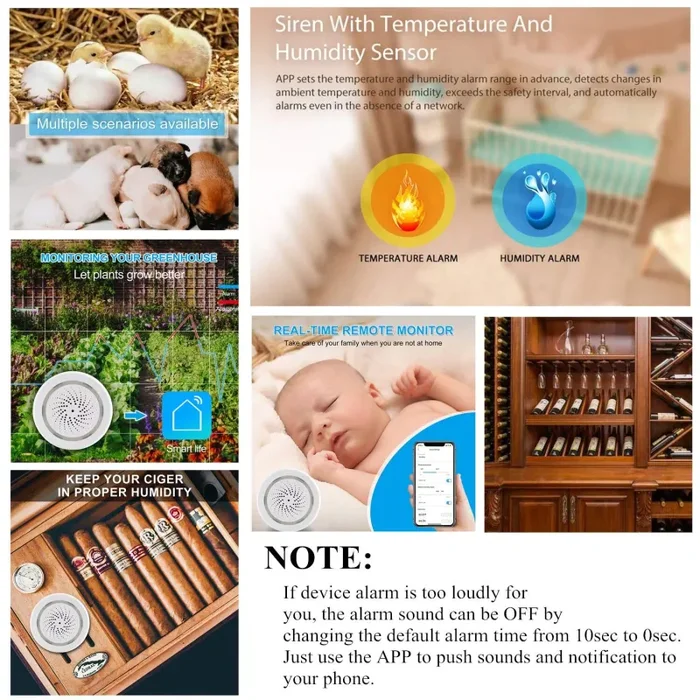 ECOOLBUY Smart WiFi Sensore di umidità della Temperatura Esterna per Interni… - immagine 2