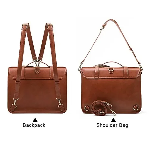 ECOSUSI Borsa Messenger a Tracolla Vintage Zaini Casual Donna Marrone1 Vendita online - immagine 3