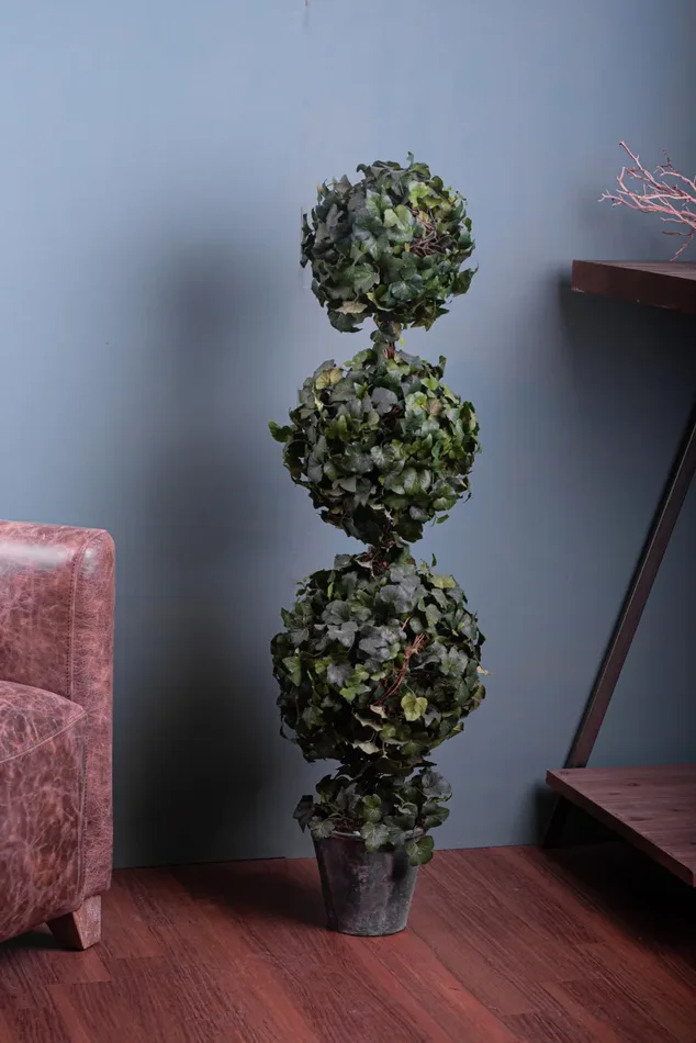 Edera Artificiale Forma Sfera Altezza 120 cm Verde - immagine 3