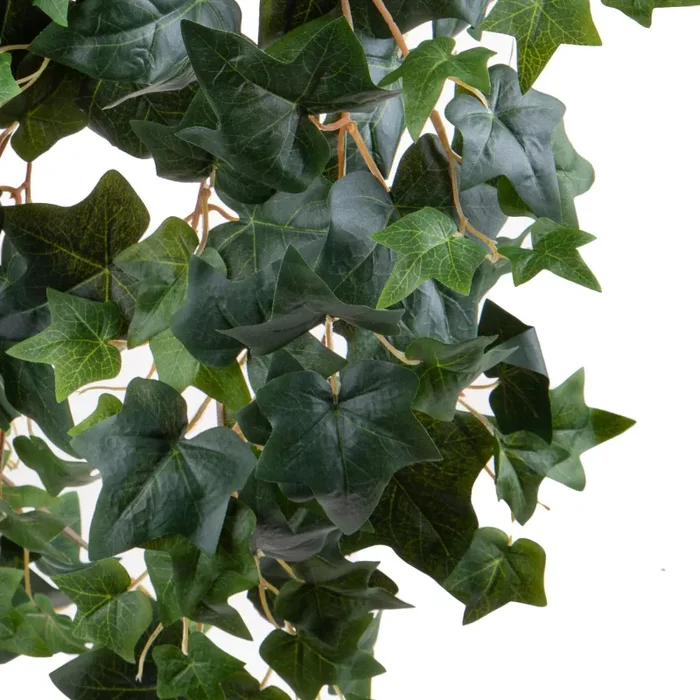 Edera Artificiale Verde Composta da 178 Foglie Altezza 78 cm - immagine 2