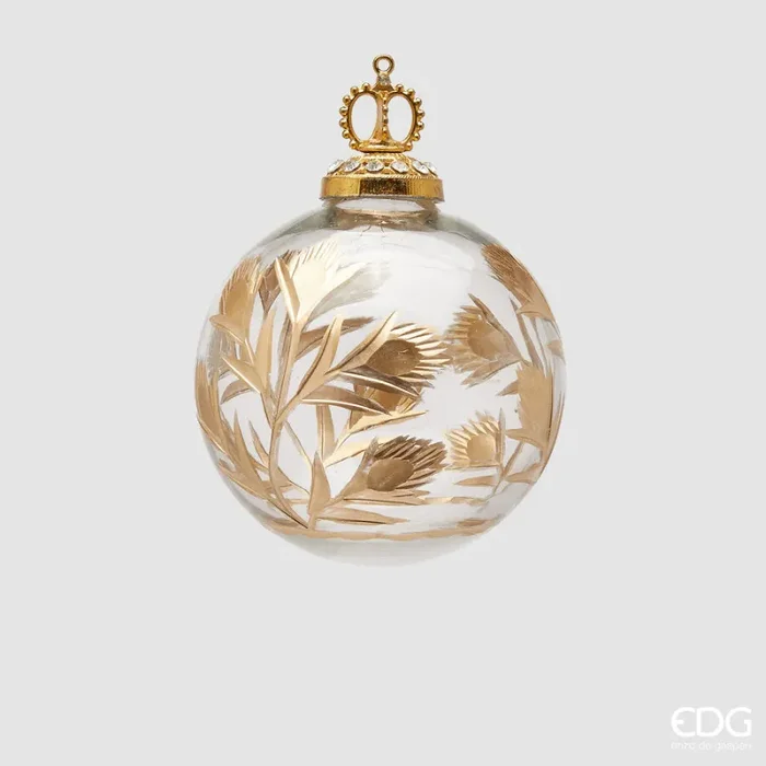 EDG Enzo De Gasperi Addobbo di Natale Palla Fiori D 7,5 Cm Gold
