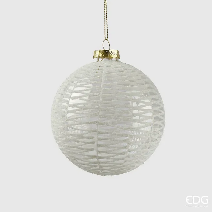 EDG Enzo De Gasperi Addobbo di Natale Palla Rete D 10 Cm White In saldo