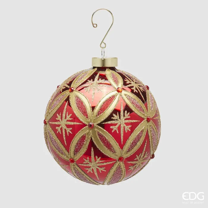 EDG Enzo De Gasperi Addobbo di Natale Palla Rubini D 12 Cm Gold Saldi