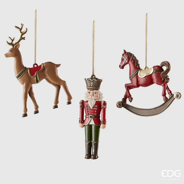 EDG Enzo De Gasperi Addobbo Natale Decomix H 10 Cm Assortiti Multicolor 1 Pz