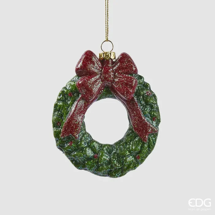EDG Enzo De Gasperi Addobbo Natale Ghirlanda D 10 Cm Verde