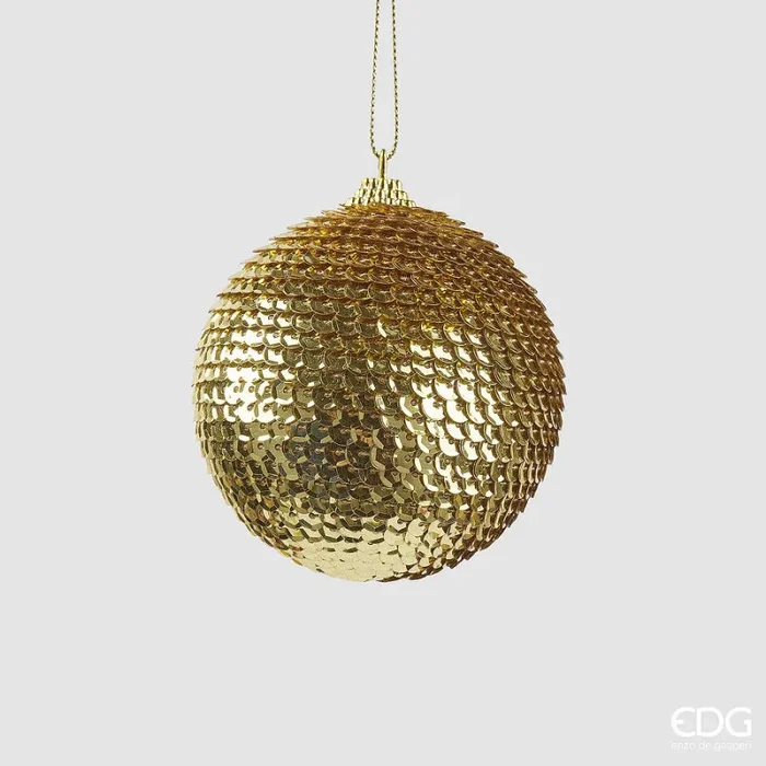 EDG Enzo De Gasperi Addobbo Natale Palla Squame D 8 Cm Gold
