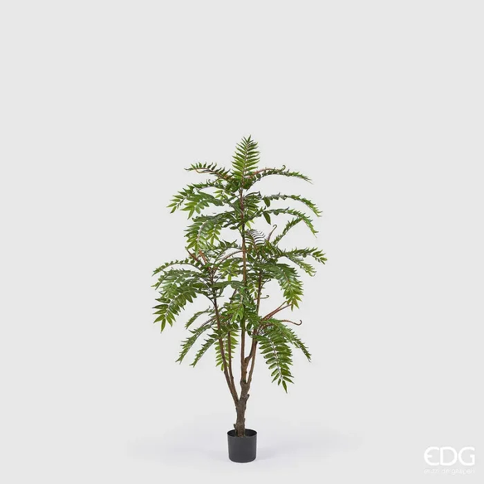 EDG Enzo De Gasperi Ailanto con Vaso Artificiale H 150 Cm Green