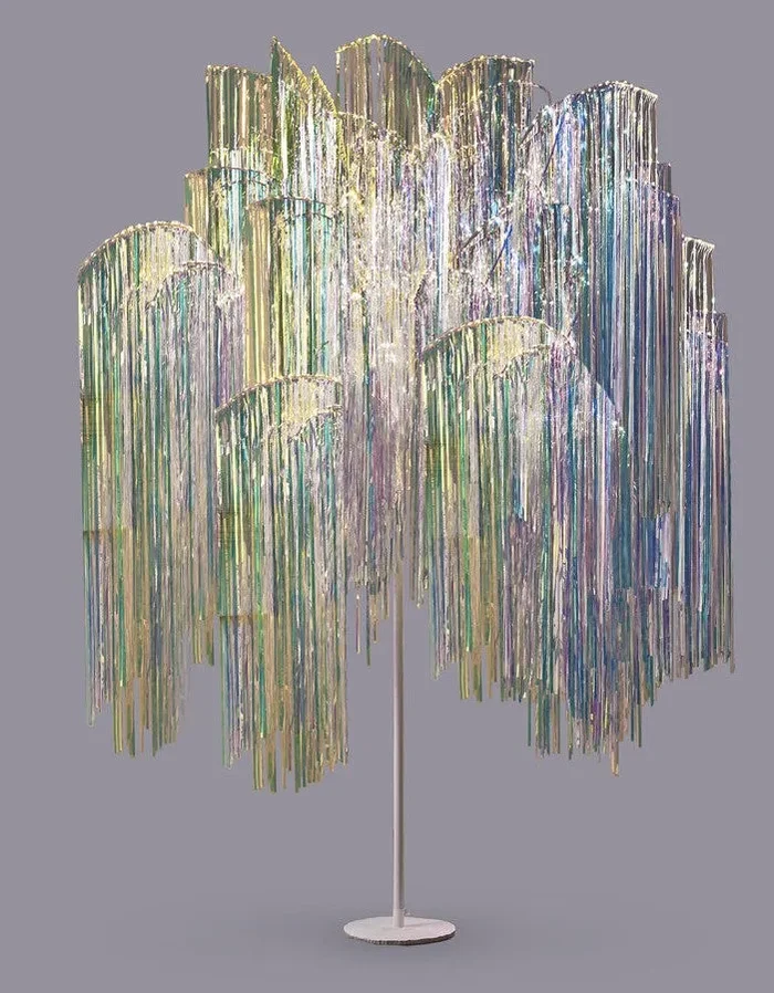 EDG Enzo De Gasperi Albero di Natale Led Frange 2.160 Microled H 300 Cm D 160 Cm Natural