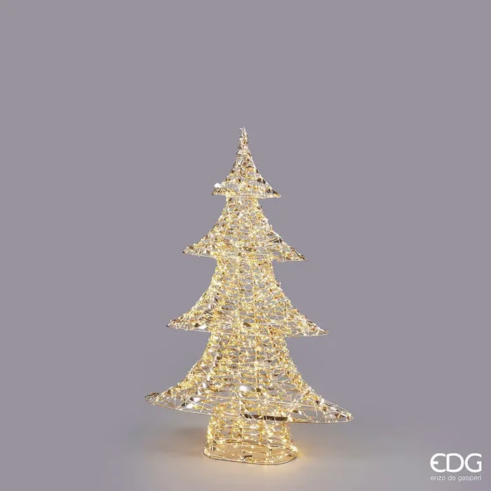 EDG Enzo De Gasperi Albero di Natale Led Stripes 1.440 MicroLed H 98 Cm L 65 Cm L 16 Cm Oro