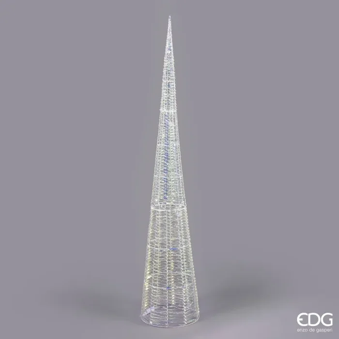 EDG Enzo De Gasperi Albero di Natale Led Stripes Cono 3200 Microled H 280 cm D 45 Cm
