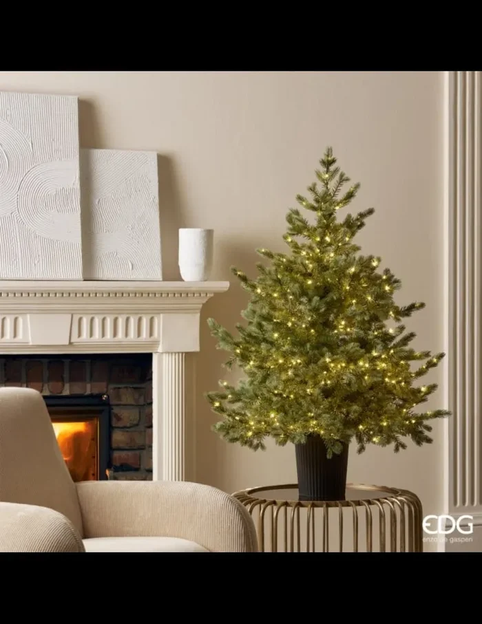 EDG Enzo De Gasperi Albero di Natale Pino Argentato H 120 cm D 99 Cm con 480 Led Online ora