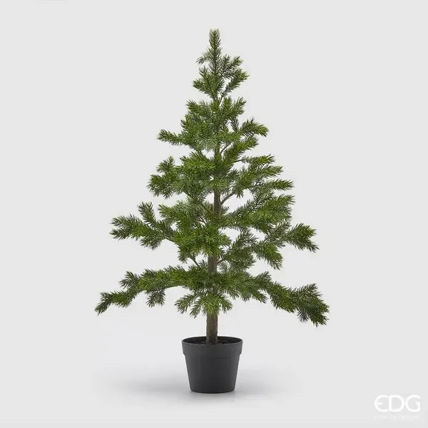 EDG Enzo De Gasperi Albero di Natale Pino West con Vaso H 94 Cm