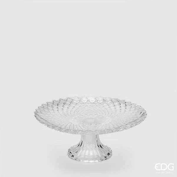 EDG Enzo De Gasperi Alzata Rotonda con Rombi H 7 Cm D 20 Cm