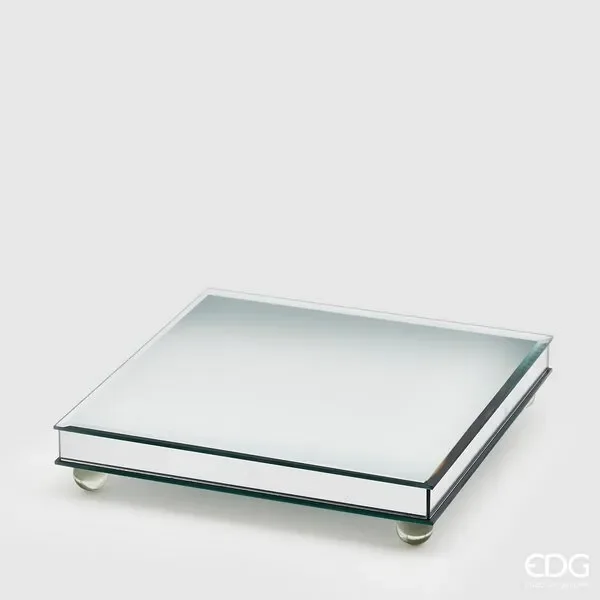 EDG Enzo De Gasperi Alzata Specchio con Piedi H 5 x 25 x 25 Silver In saldo