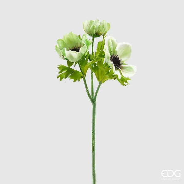 EDG Enzo De Gasperi Anemone Rex 3 Rami H 46 Cm Verde Chiaro Vendita calda online