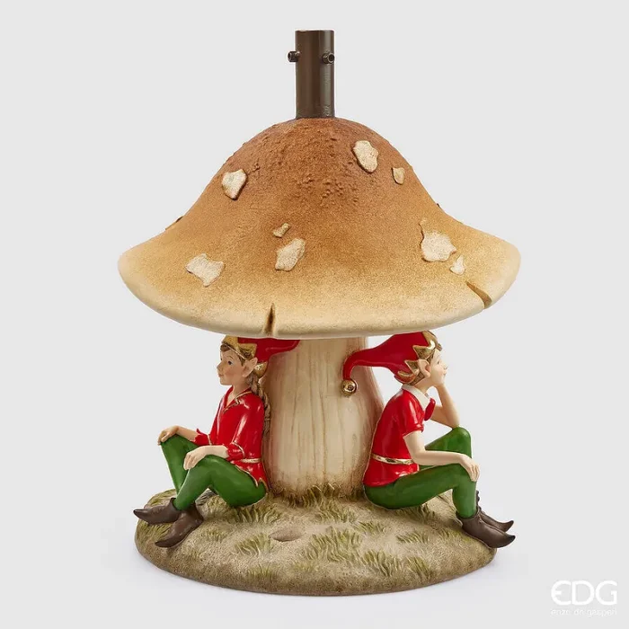 EDG Enzo De Gasperi Base Albero di Natale Pino Fungo H 54 Cm D 40 Cm Hazelnut