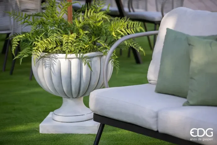 EDG Enzo De Gasperi Base Coppa per Albero di Natale H 46 cm D 45 cm Ivory - immagine 3