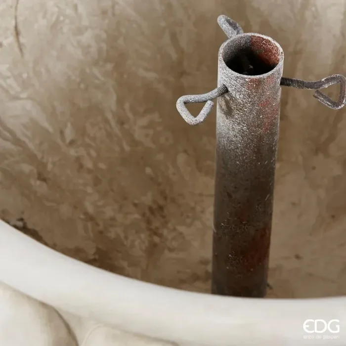 EDG Enzo De Gasperi Base Coppa per Albero di Natale H 66 cm D 65 cm Ivory Fornitura - immagine 2