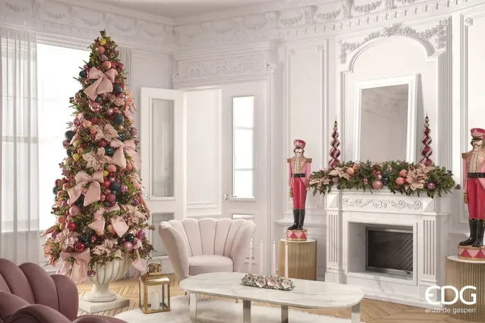 EDG Enzo De Gasperi Base Coppa per Albero di Natale H 66 cm D 65 cm Ivory Fornitura - immagine 3