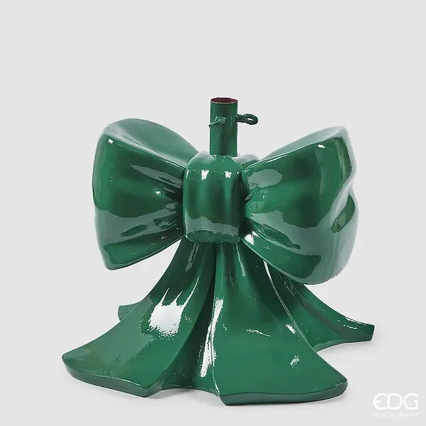 EDG_Enzo De Gasperi Base per Albero Natale Pino Fiocco H 45 Cm L 43 Cm L 43 Cm Verde