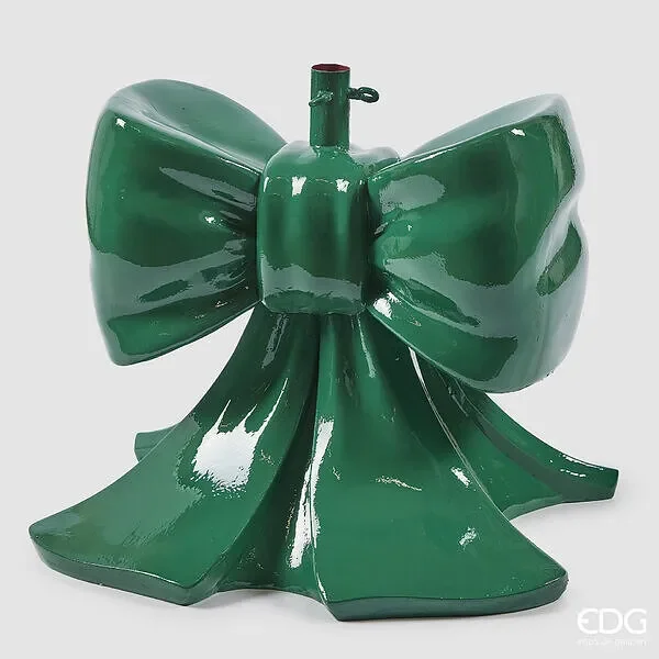 EDG_Enzo De Gasperi Base per Albero Natale Pino Fiocco H 57 Cm L 50 Cm L 50 Cm Verde Vendita calda