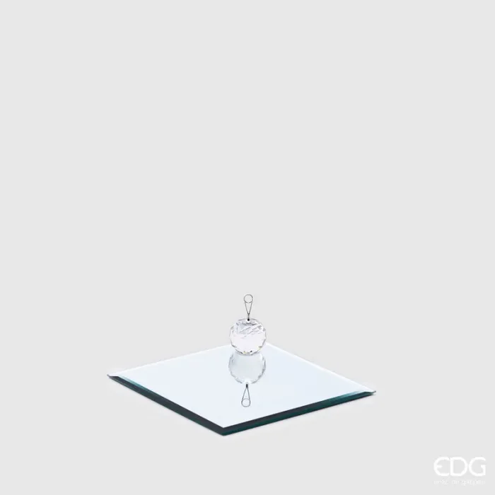 EDG Enzo De Gasperi Base Specchio Quadrata 20 x 20 Cm Silver Vetro