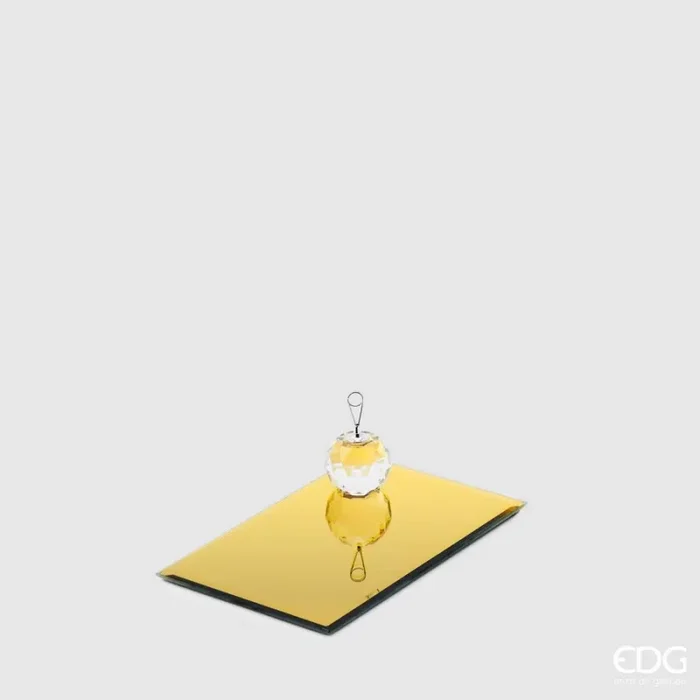 EDG Enzo De Gasperi Base Specchio Rettangolare 20 x 12,5 Cm Gold Vetro
