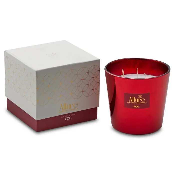 EDG Enzo De Gasperi Candela allure Profumata H 12 cm D 13,5 cm Black Rose & Oud