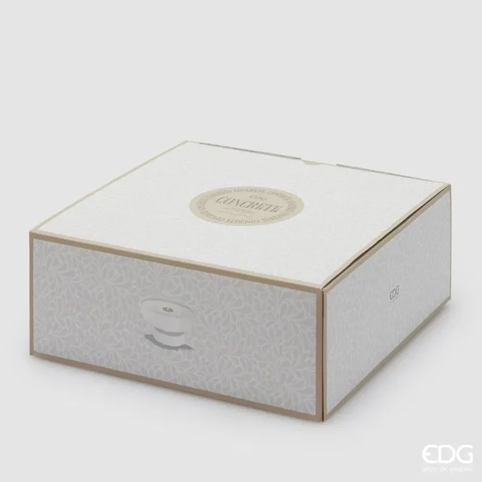 EDG Enzo De Gasperi Candela Concrete con Profumo H 8 Cm D 23,5 Cm Princess of the Night - immagine 2