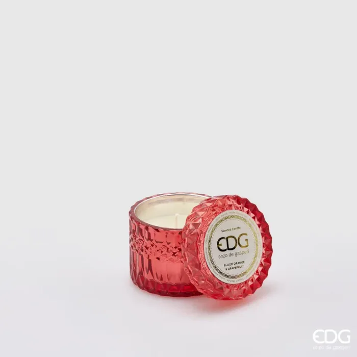 EDG Enzo De Gasperi candela Crystal New H8,5 cm Grape Fruit