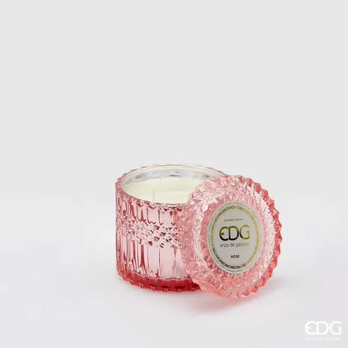 EDG Enzo De Gasperi Candela Crystal New + Scatola Regalo H10,5 D11 Rose Vendita calda online