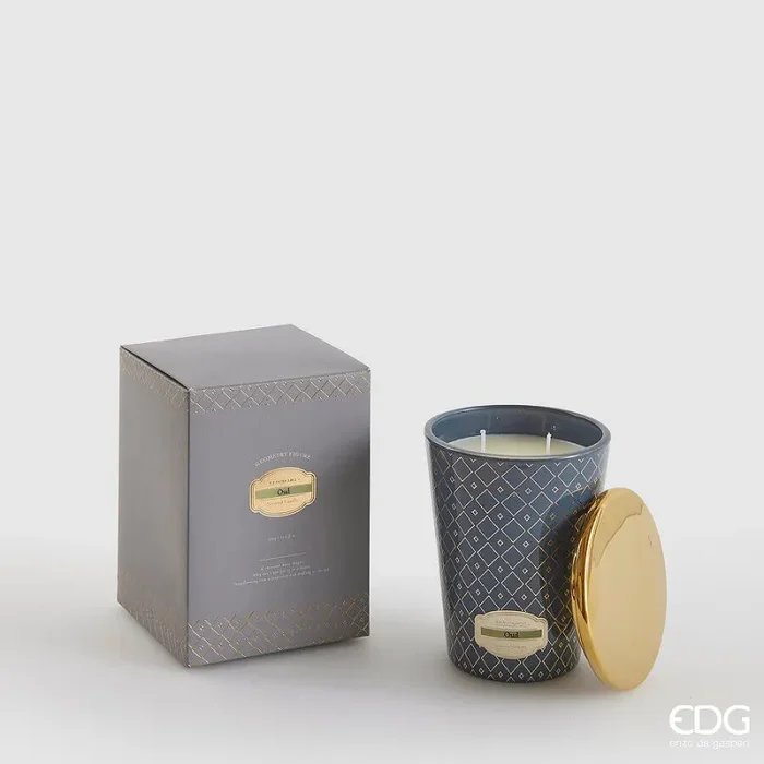 EDG Enzo De Gasperi Candela Enigma con Profumo H 12 Cm 360 Gr Oud Scatola Regalo Online ora
