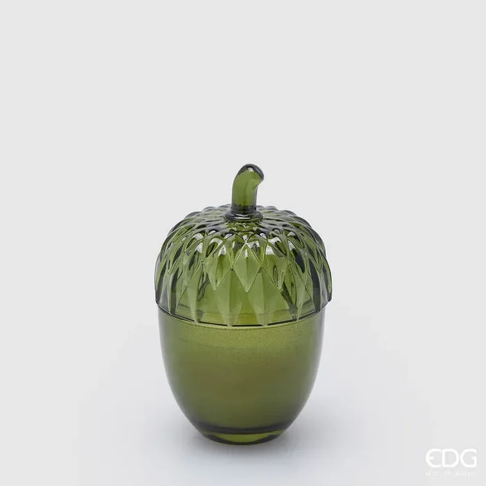 EDG Enzo De Gasperi Candela Ghianda con Profumo H 11,5 Cm D 7,5 Cm Greenwood