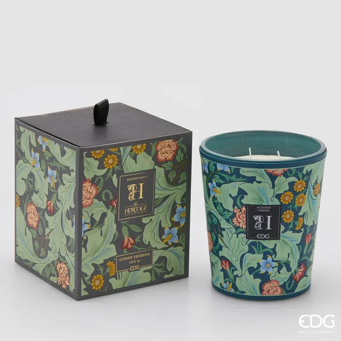 EDG Enzo De Gasperi Candela Heritage con Profumo H 18 Cm Citrus Verbena